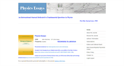 Desktop Screenshot of physicsessays.org