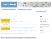 Tablet Screenshot of physicsessays.org